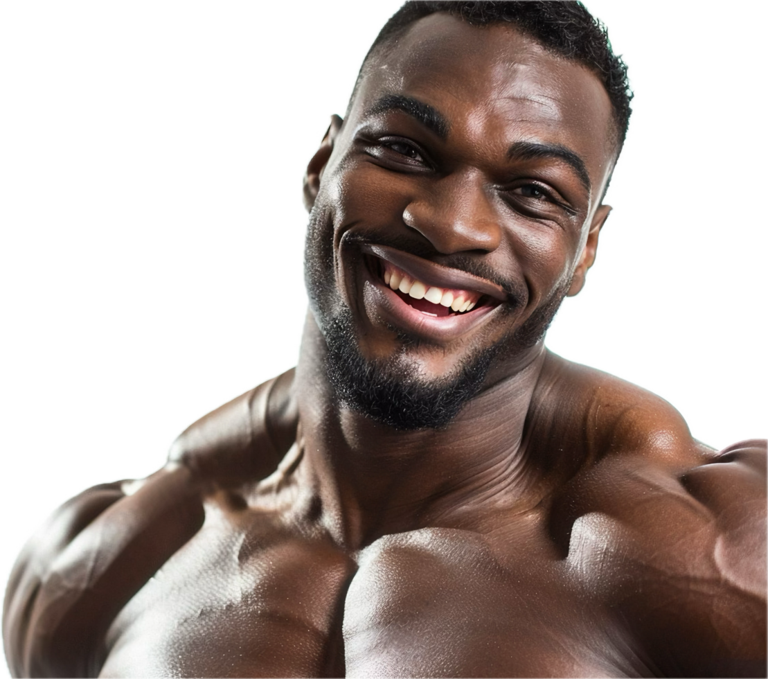 Smiling Muscular Man. png
