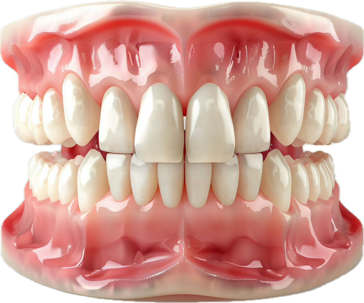 Close-Up of Healthy White Teeth and Gums. png