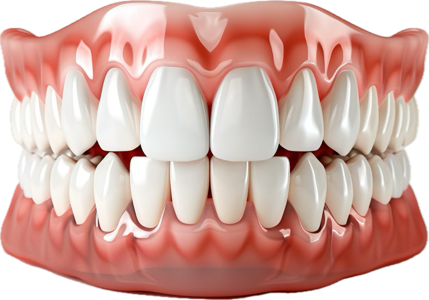 Close-Up of Healthy White Teeth and Gums. png