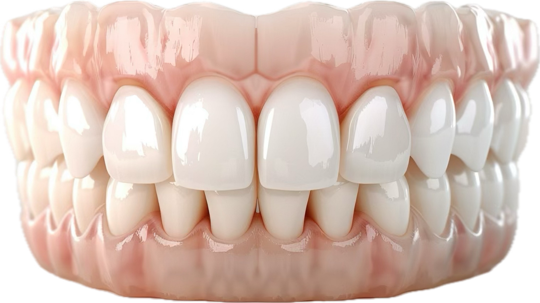 Close-Up of Healthy White Teeth and Gums. png