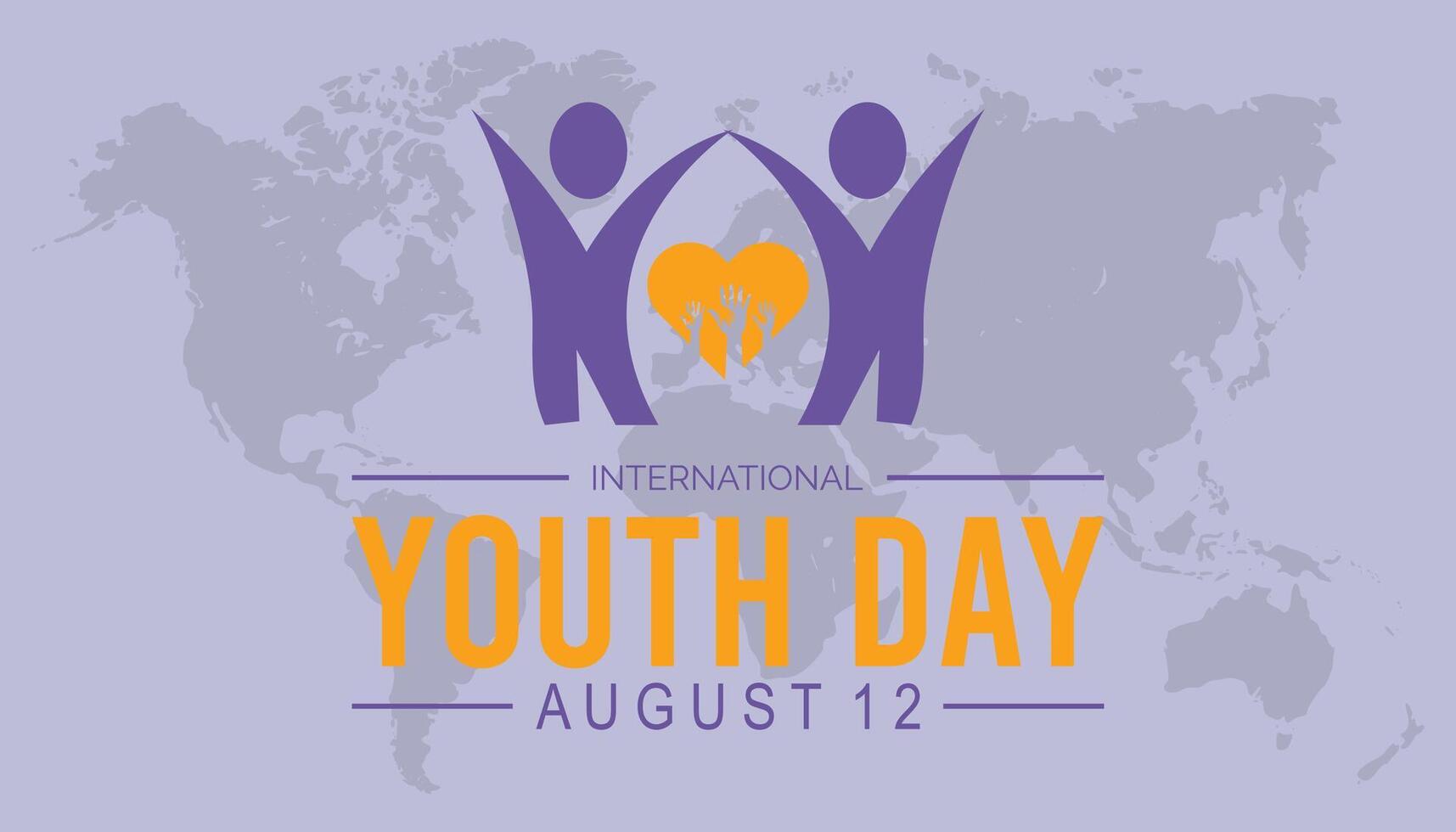 International Youth Day is observed every year on August.banner design template illustration background design. vector