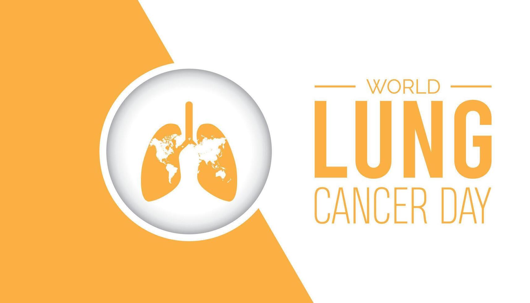 World Lung Cancer Day is observed every year on August.banner design template illustration background design. vector