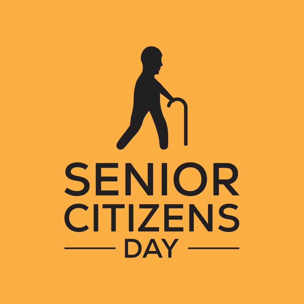 Senior Citizens Day is observed every year on August.banner design template illustration background design. vector