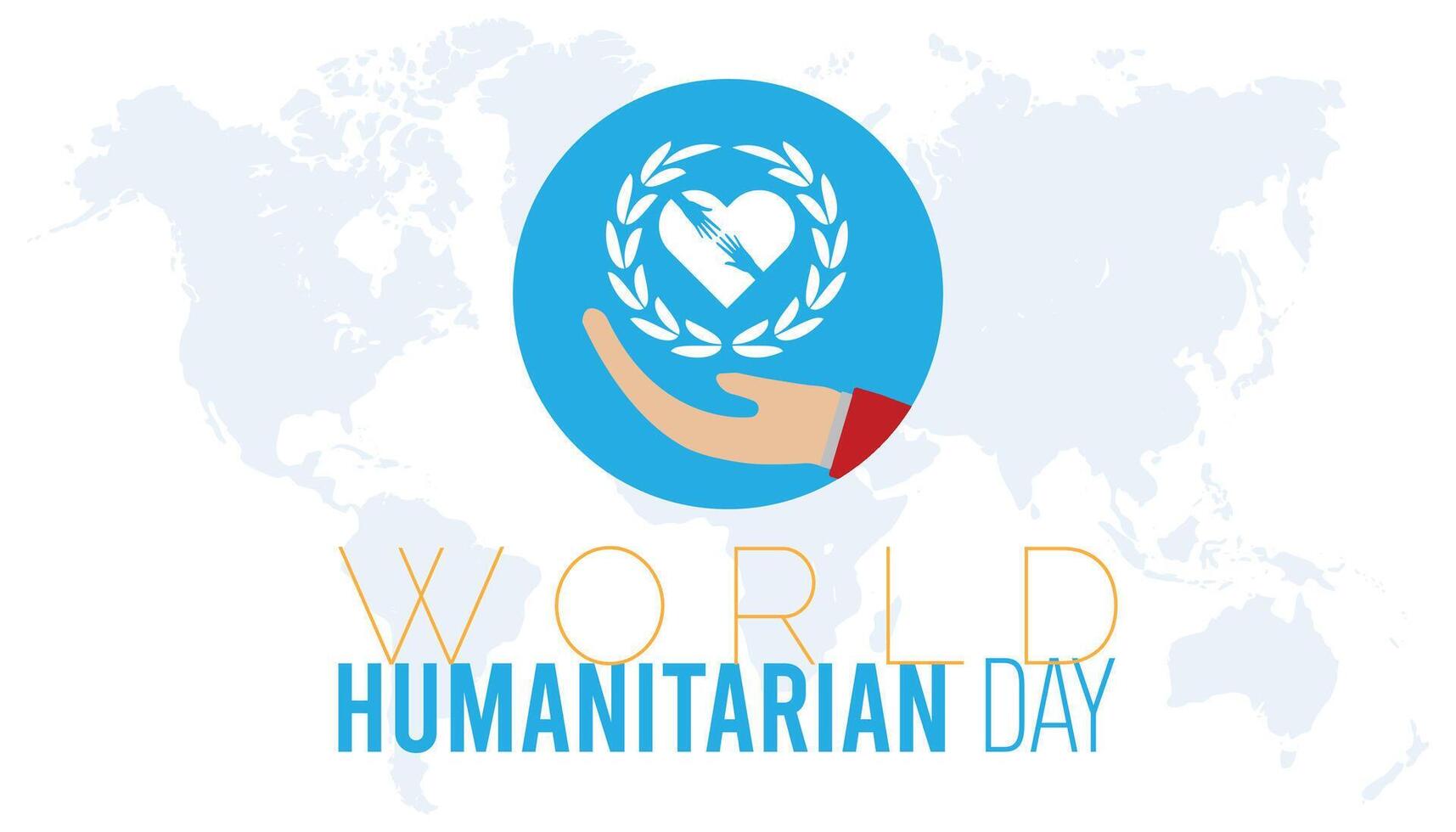 World Humanitarian Day is observed every year on August.banner design template illustration background design. vector