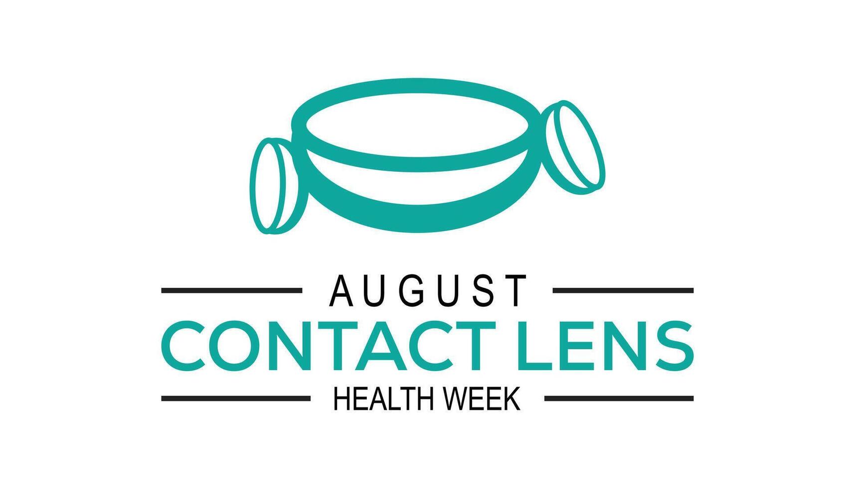 Contact Lens Health Week is observed every year on August.banner design template illustration background design. vector