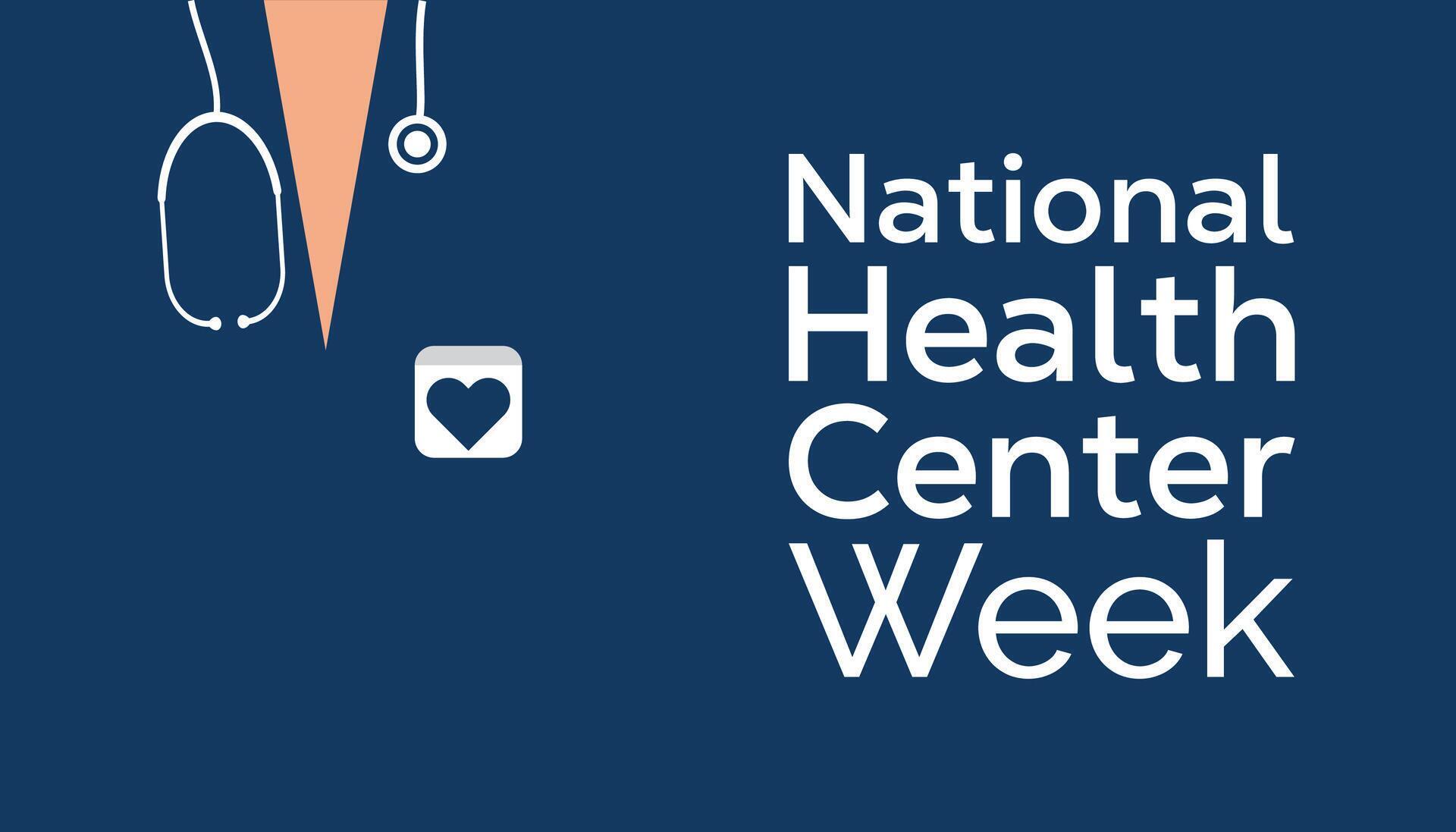 National Health Center Week is observed every year on August.banner design template illustration