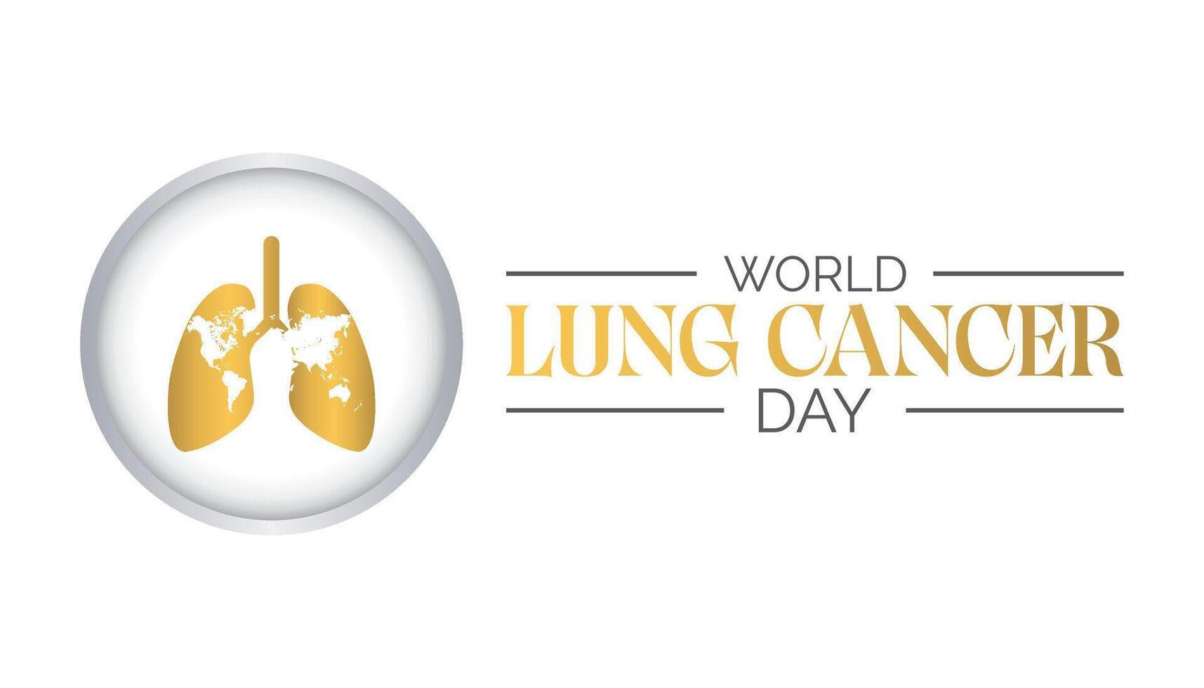 World Lung Cancer Day is observed every year on August.banner design template illustration background design. vector