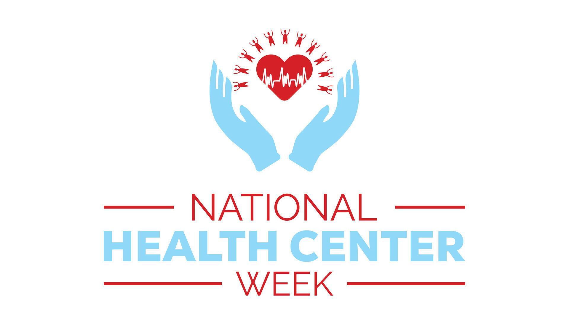 National Health Center Week is observed every year on August.banner design template illustration