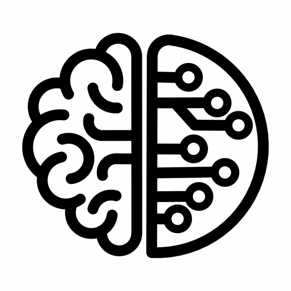 Brain technology logo vector