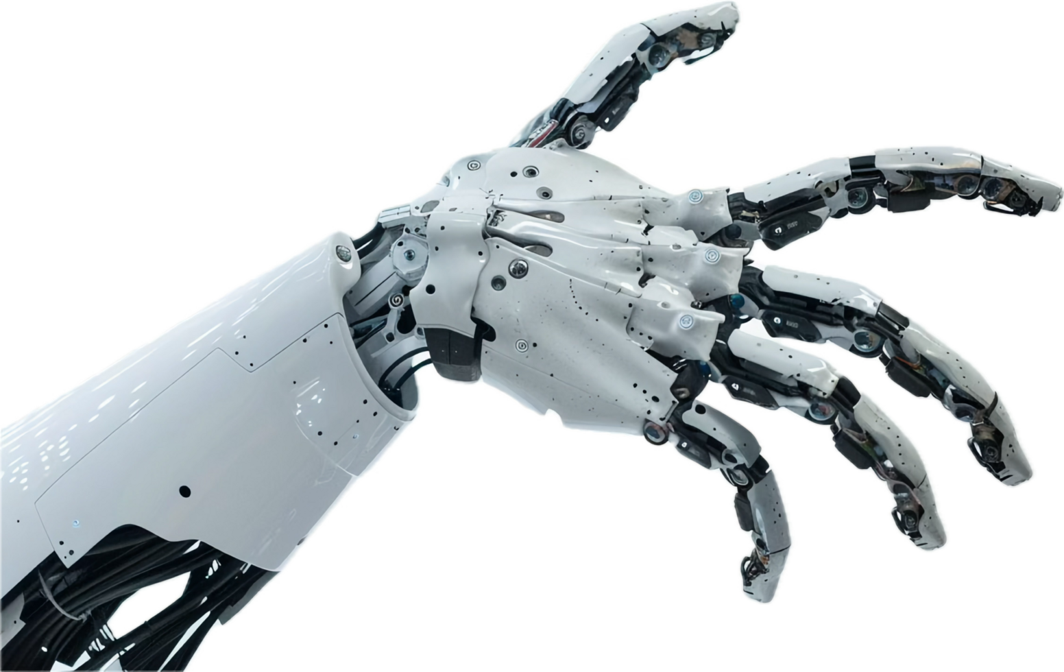 Advanced Robotic Arm with Artificial Hand png