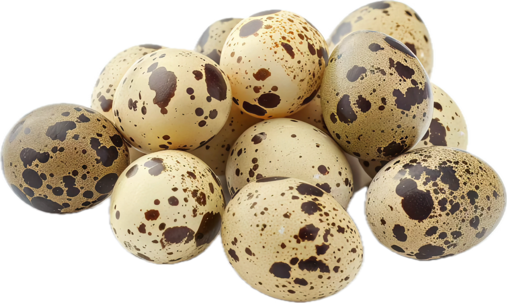 Close-up of Pile of Quail Eggs. png