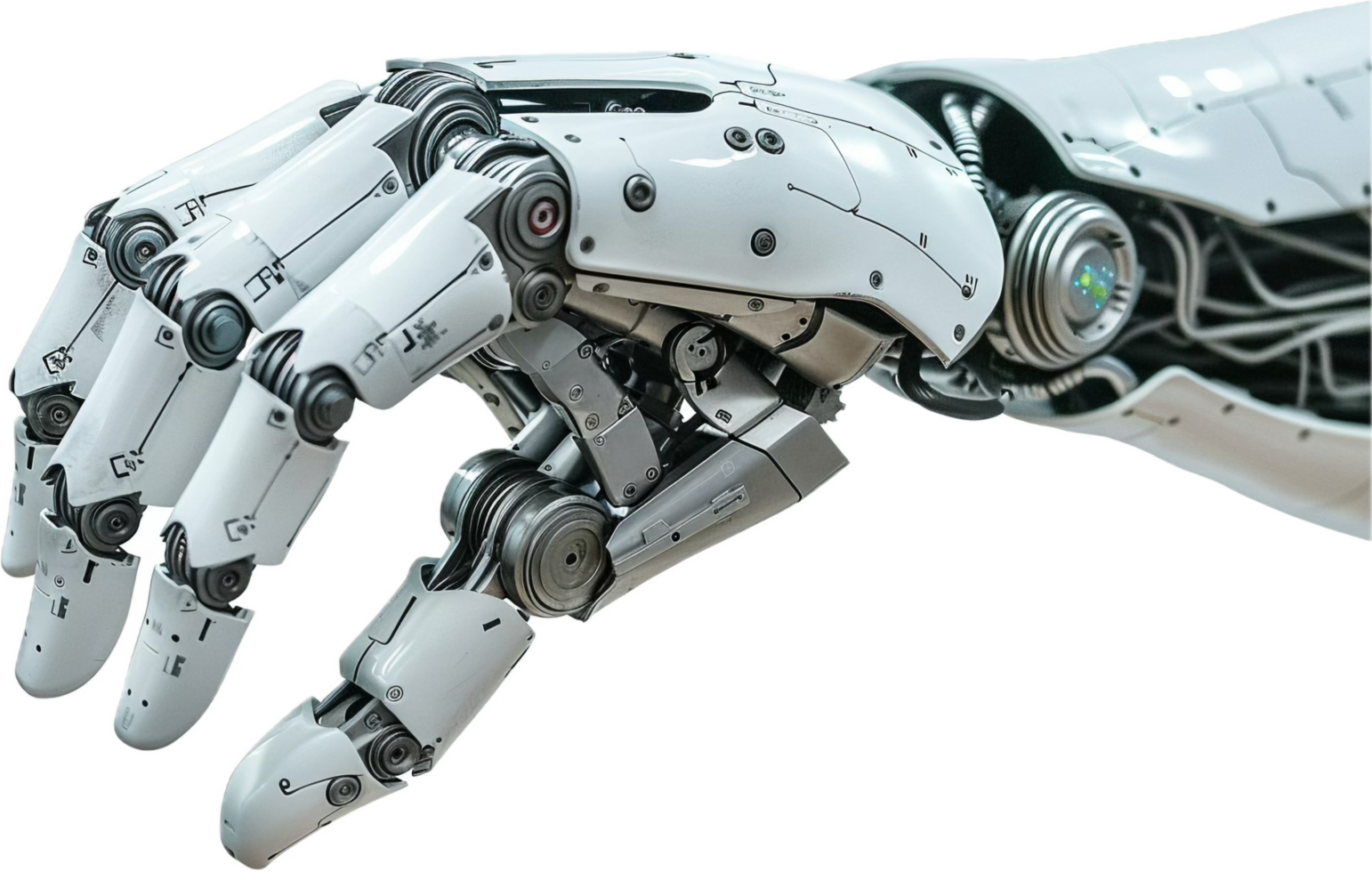Advanced Robotic Arm with Artificial Hand png