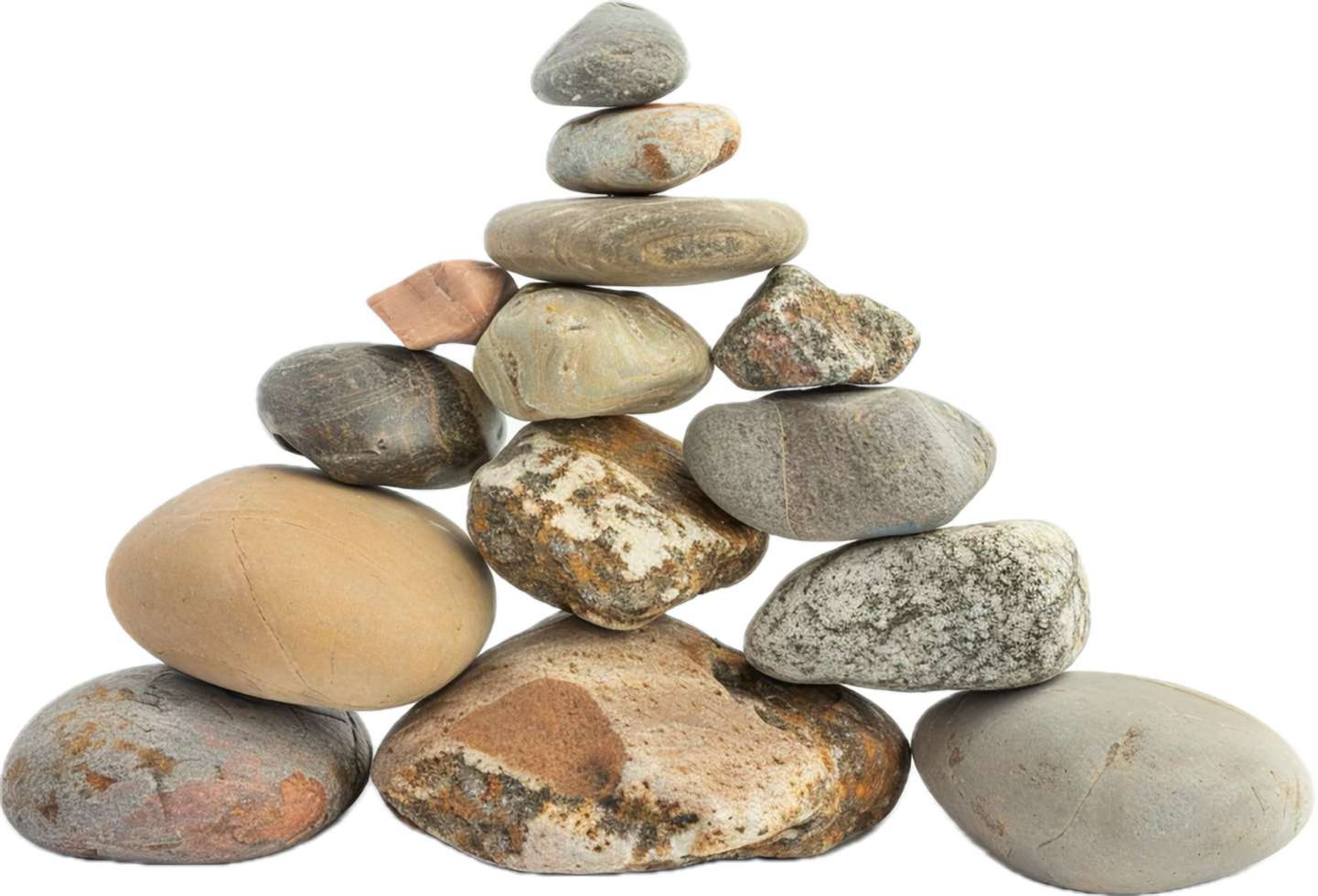 Stacked Stones in Balanced Pyramid. png