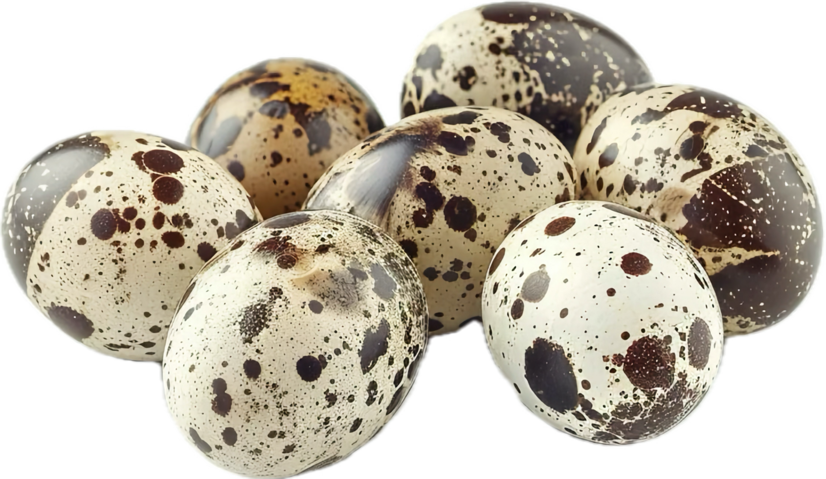 Close-up of Pile of Quail Eggs. png