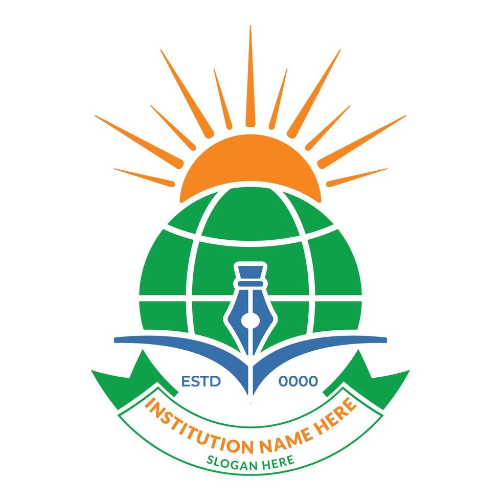 Organization logo design template for educational institute vector