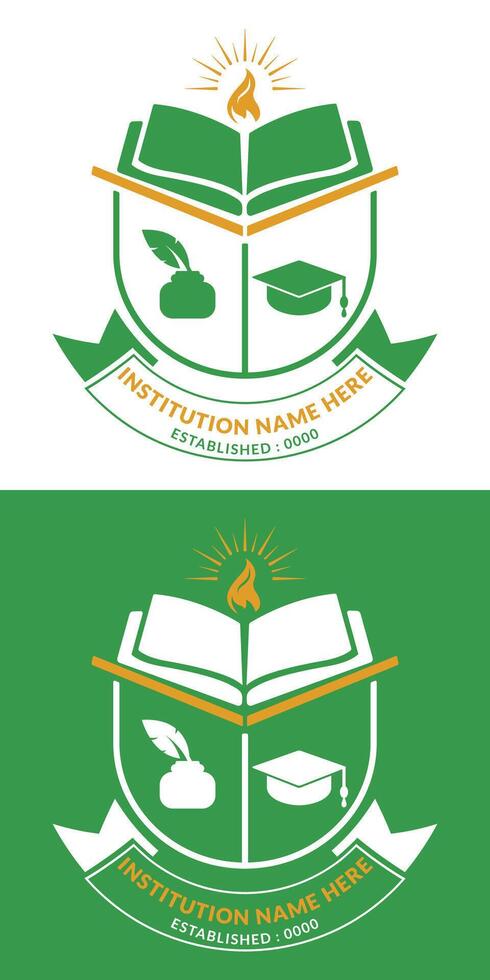Education logo design template for school and organization vector