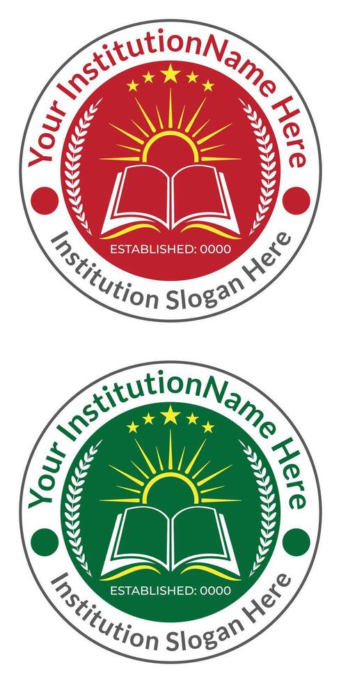 School logo design template vector