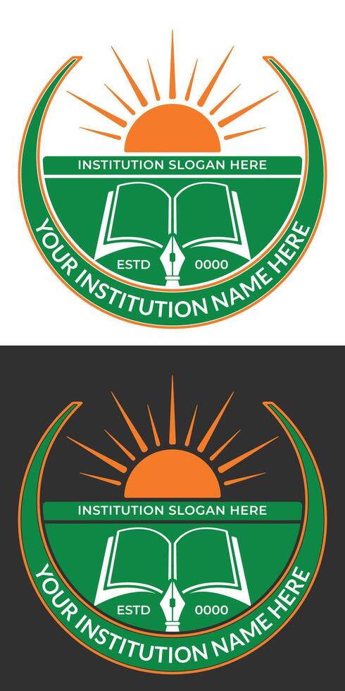 School logo design template and customizable education logo ideas vector