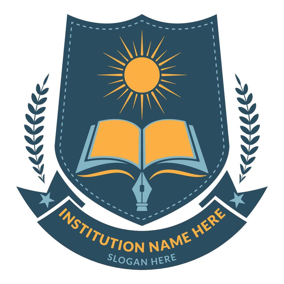 Education logo design template for school and organization vector
