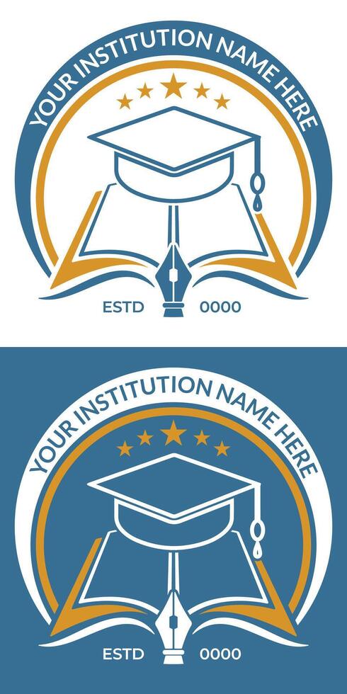 Education logo design template for school and organization vector