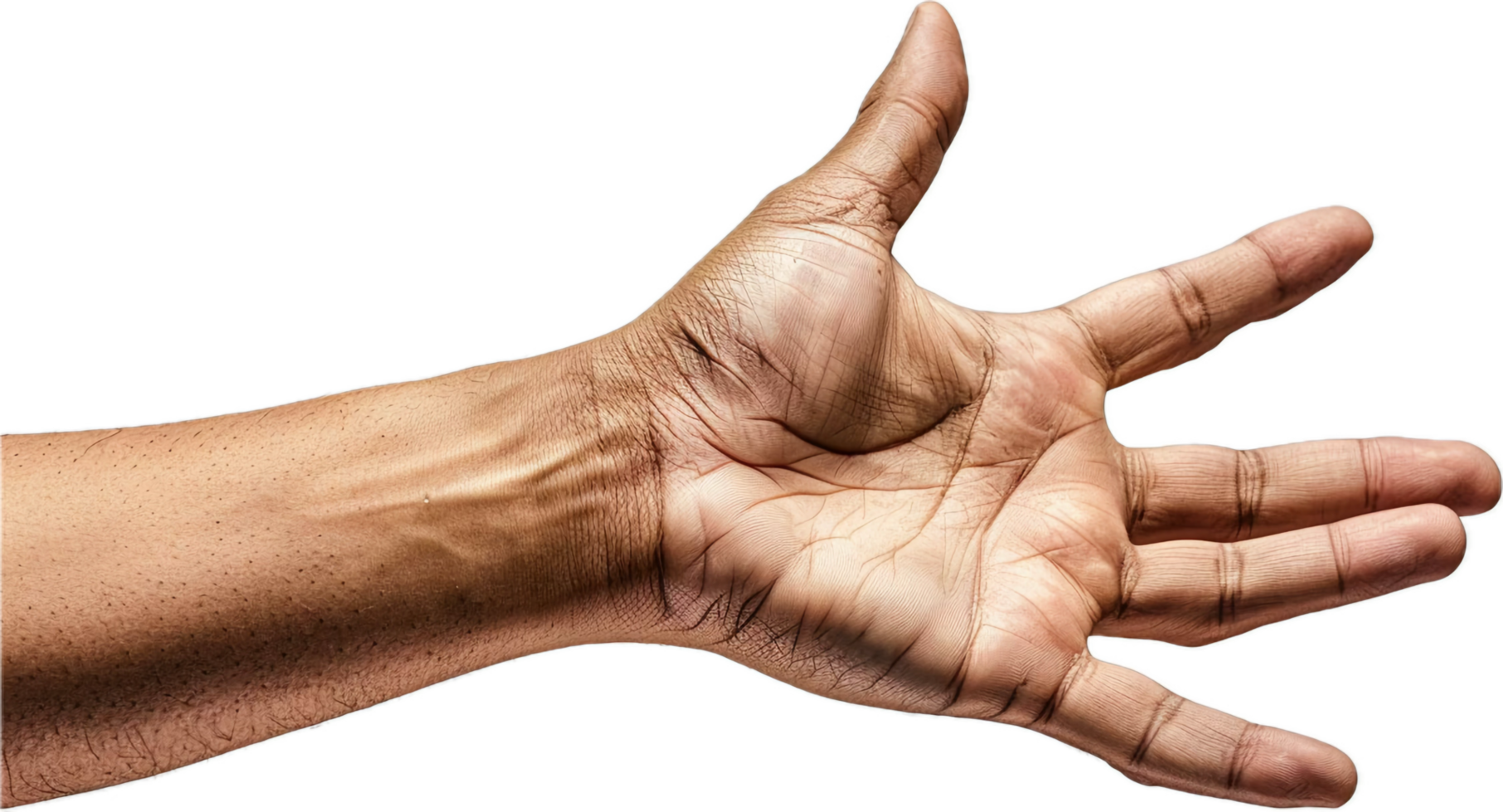 Outstretched Hand Palm Facing Up. png