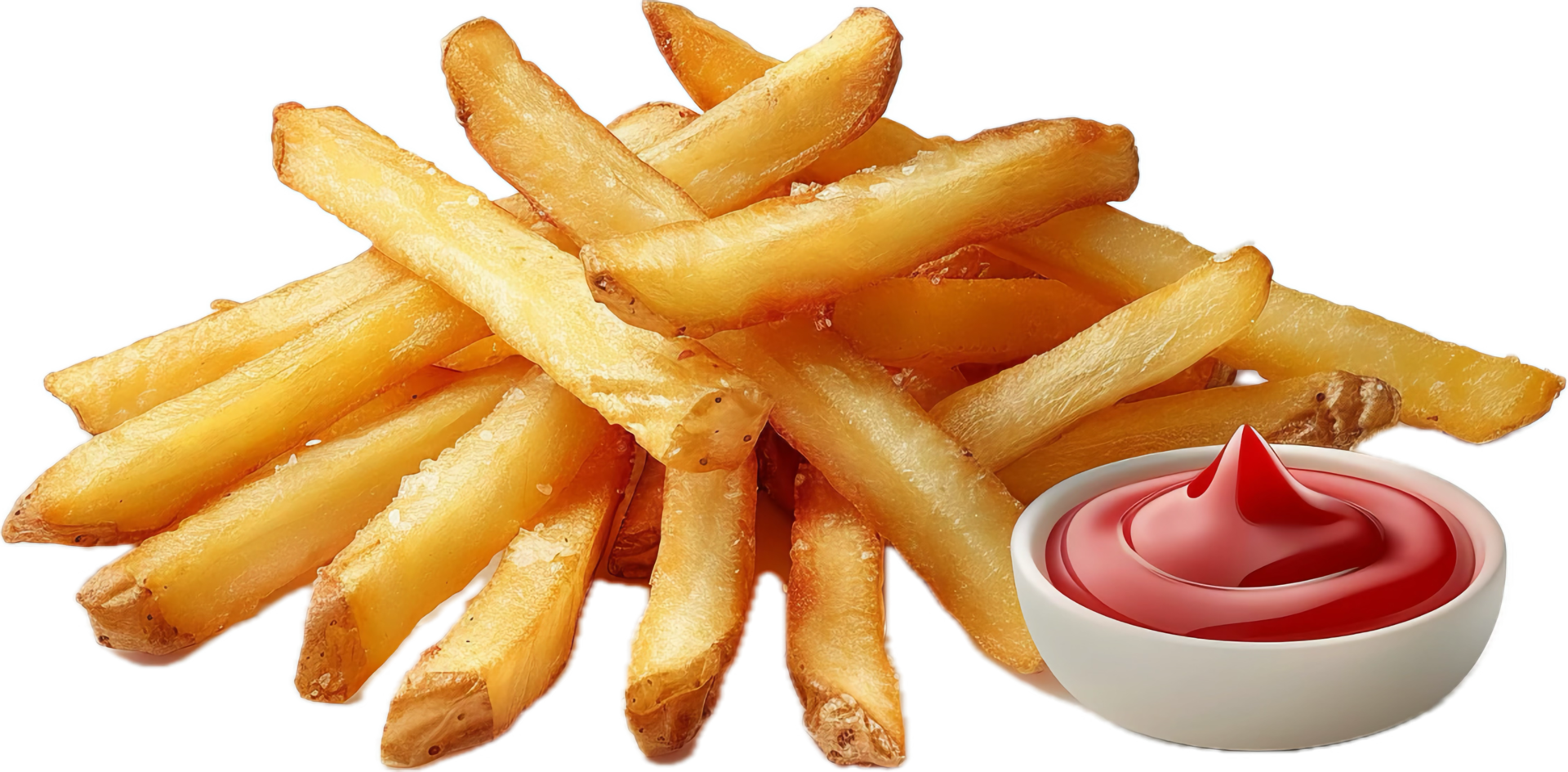 Crispy French Fries with Ketchup. png