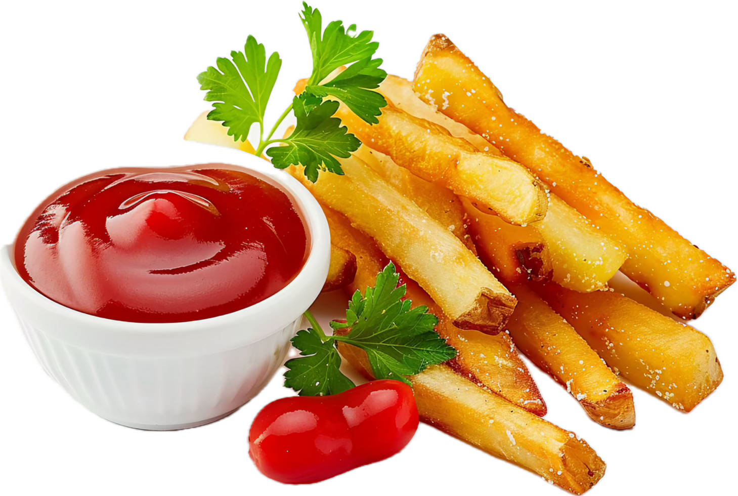 Crispy French Fries with Ketchup. png