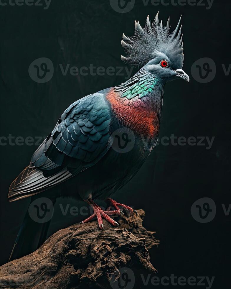 The Crowned Pigeon in studio photo