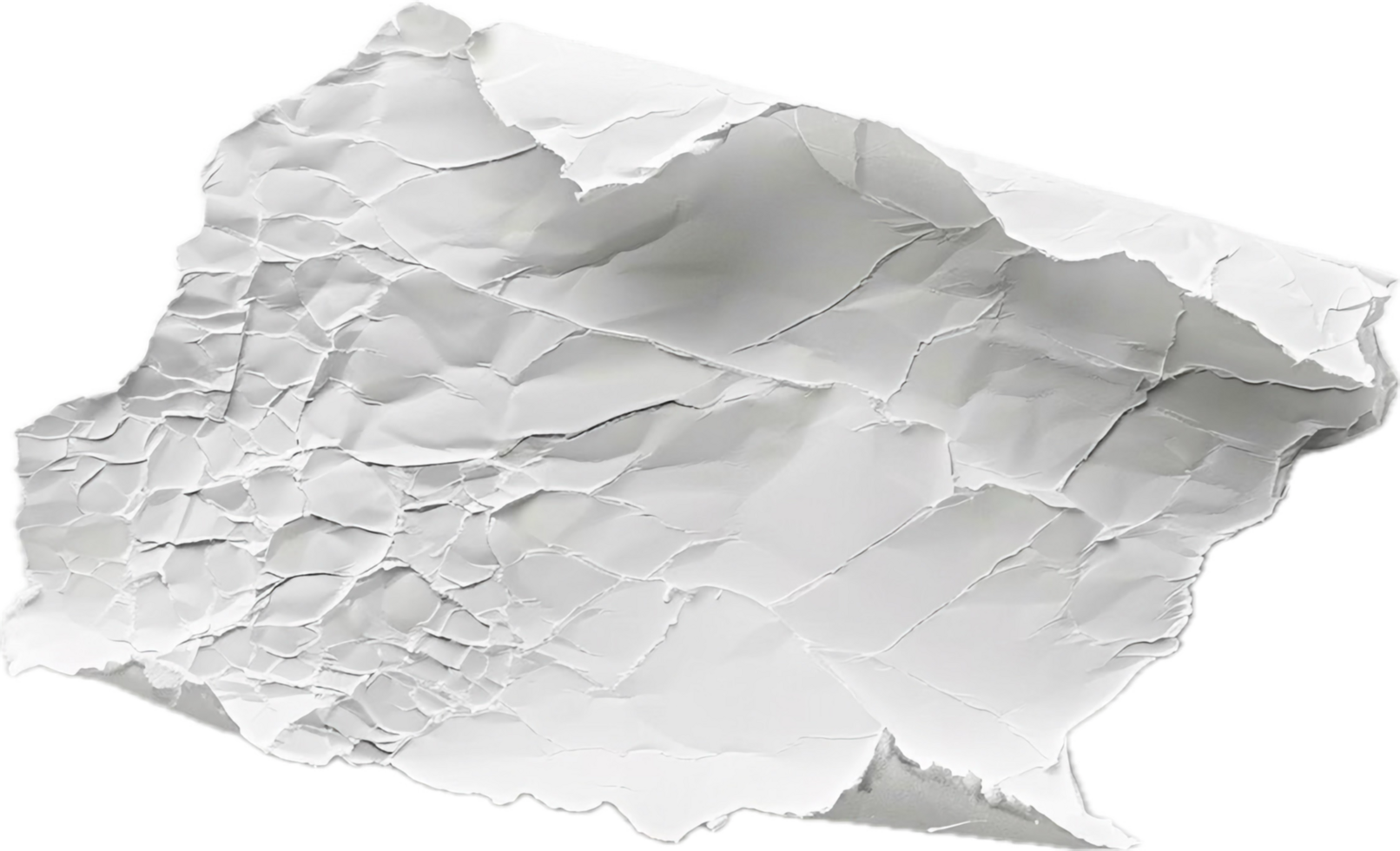 Crumpled White Paper Texture Close-Up png