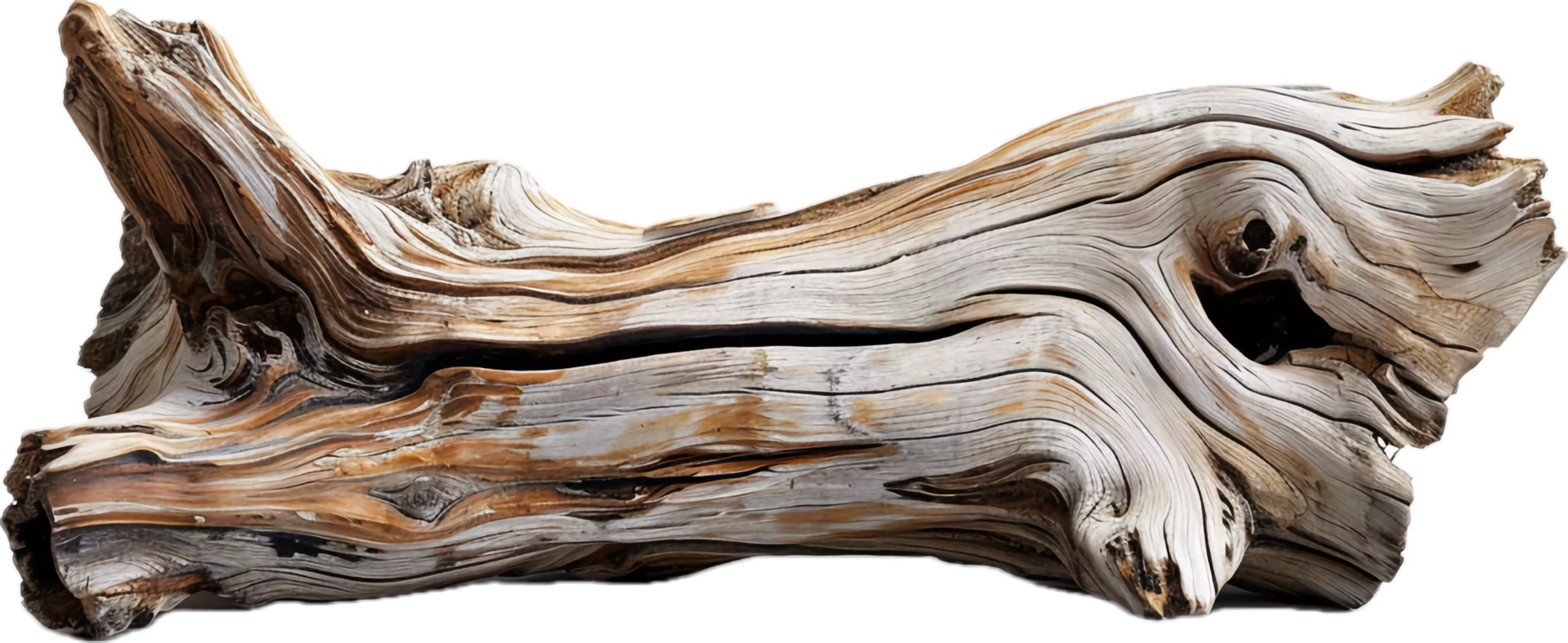 Weathered Driftwood Log. png