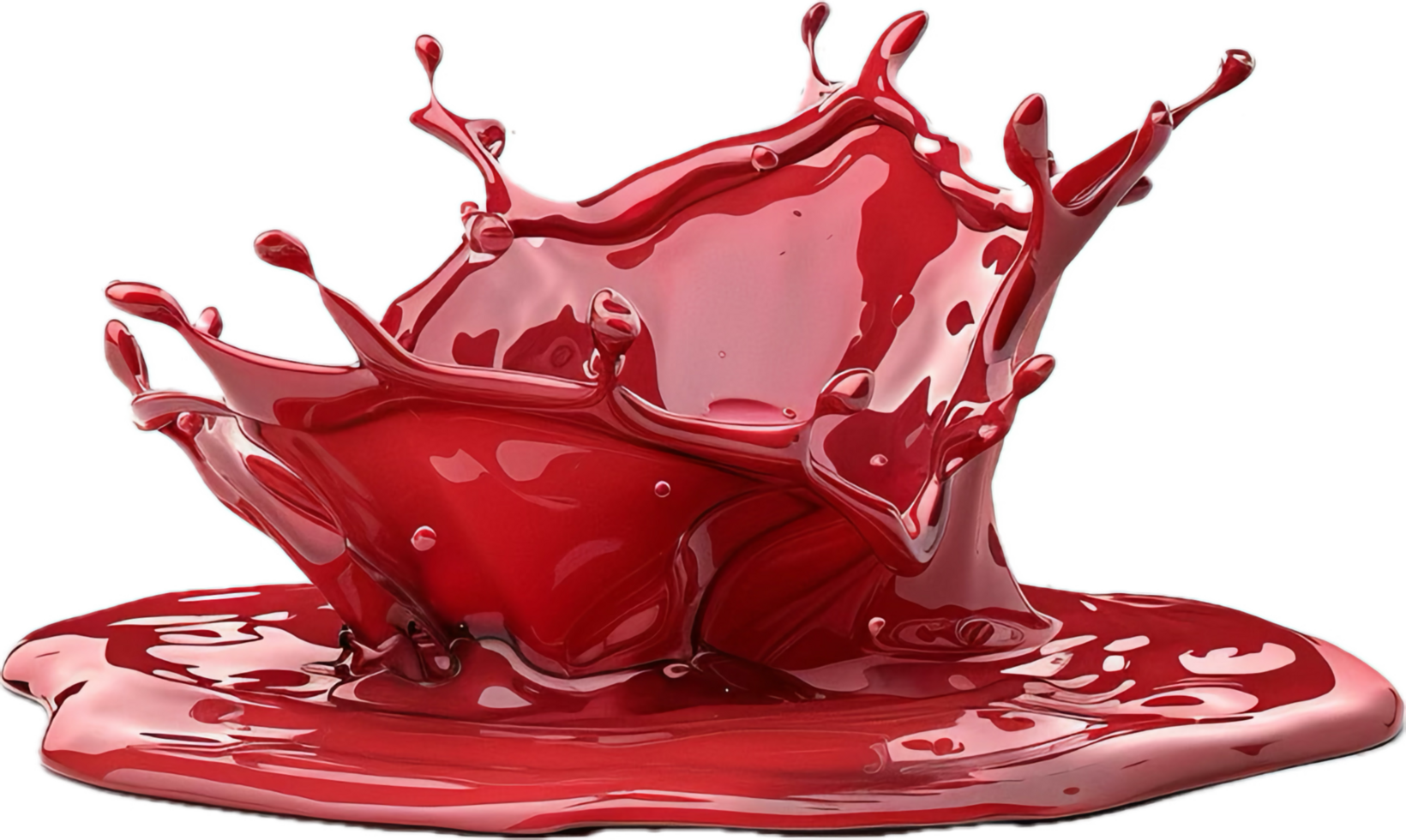 Dynamic Red Liquid Splash. png