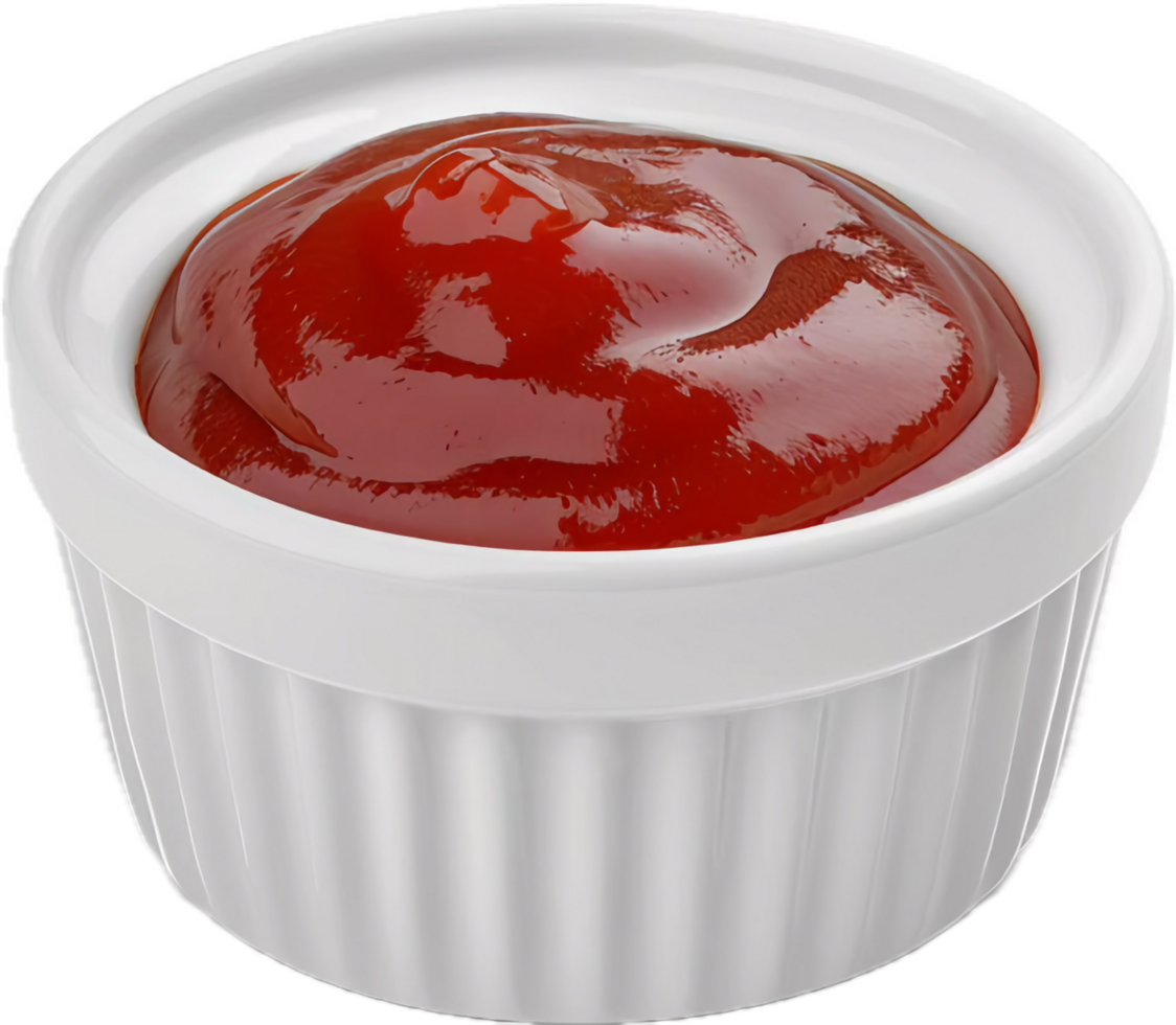 Small White Bowl of Ketchup. png