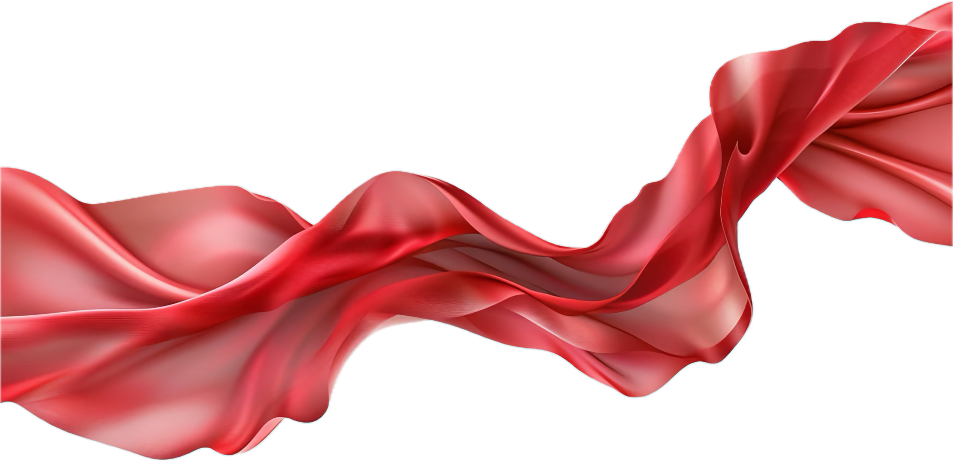 Flowing Red Silk Ribbon. png