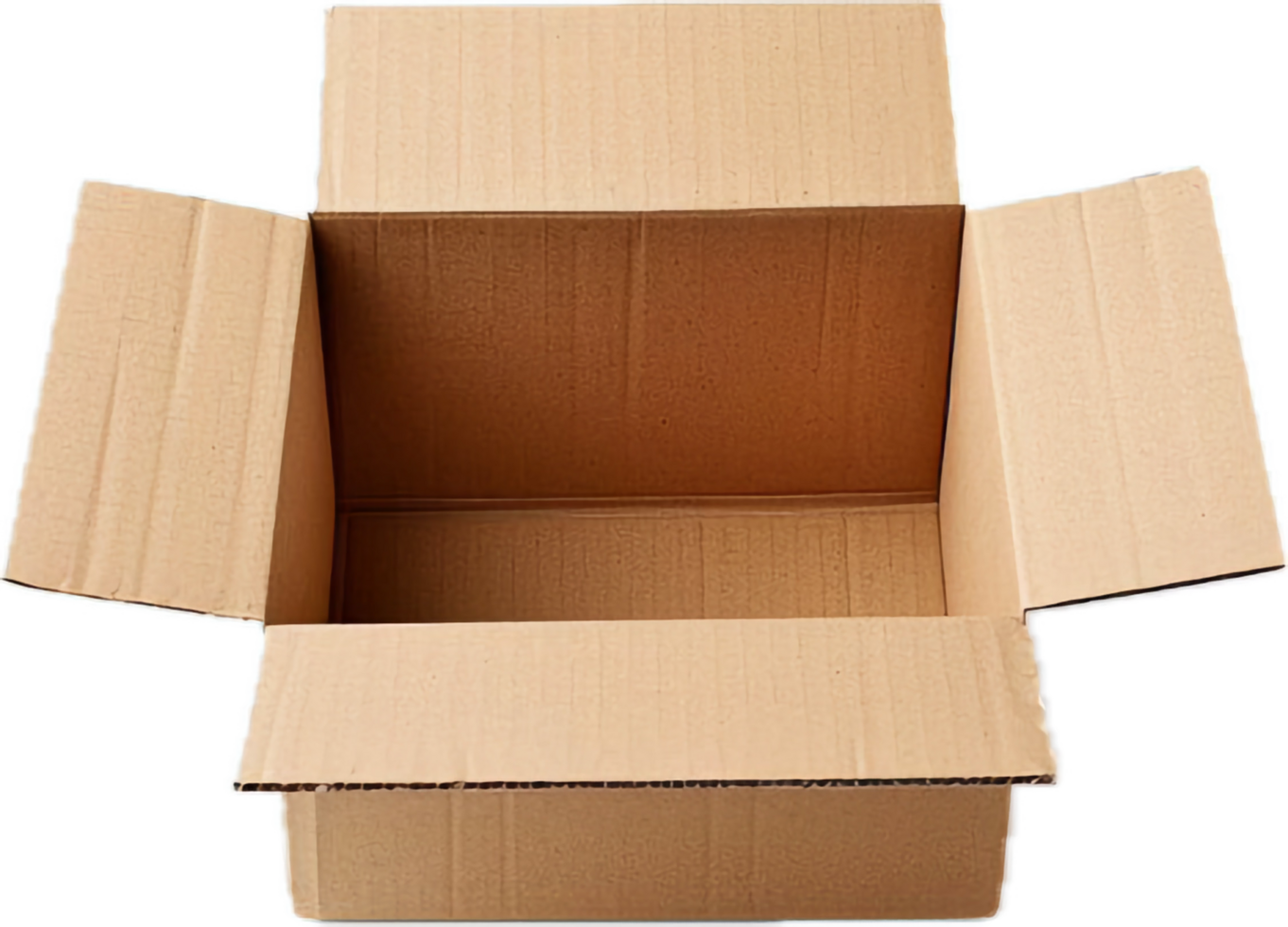 Empty Open Cardboard Box for Packing. png