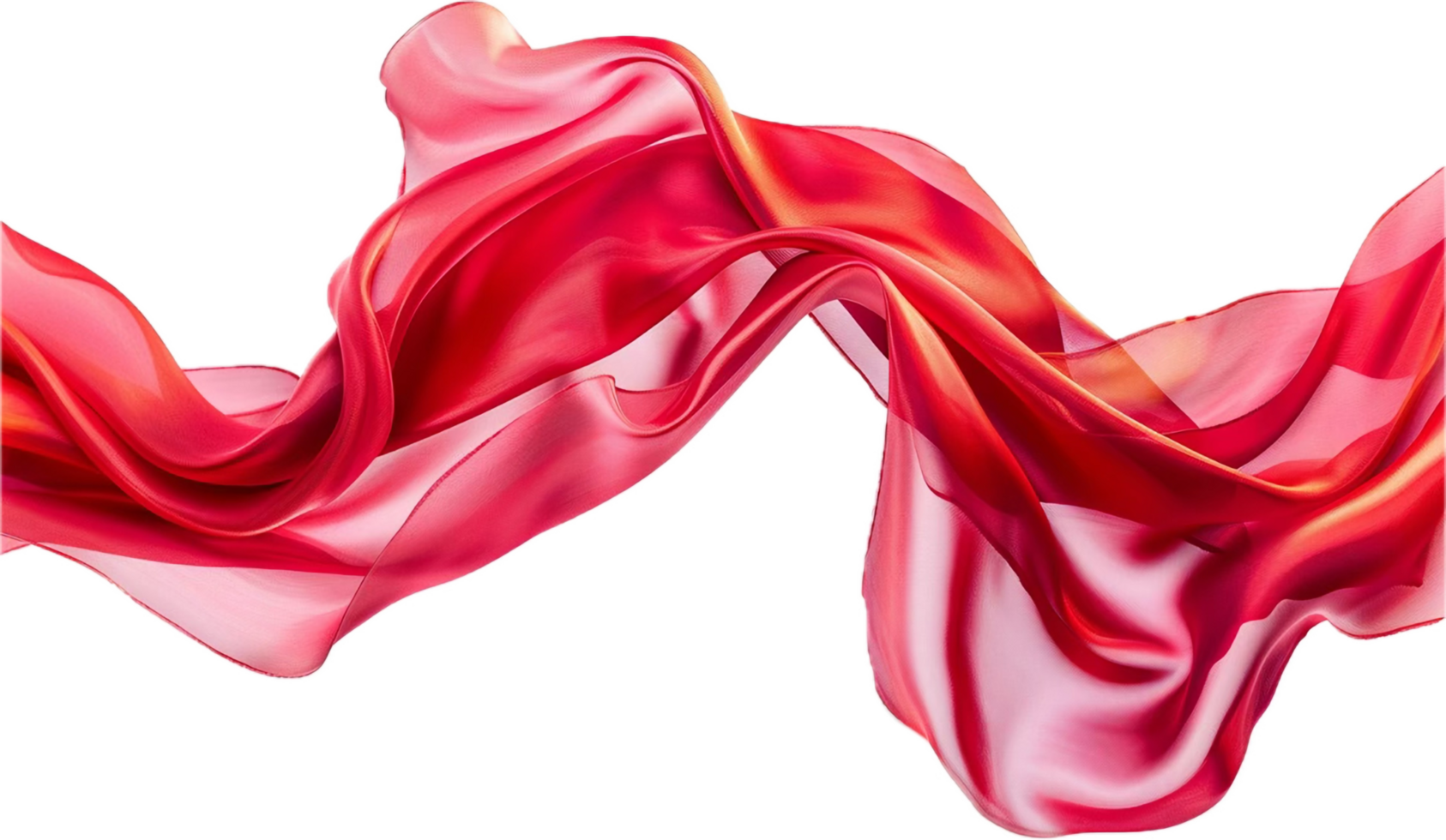 Flowing Red Silk Ribbon. png