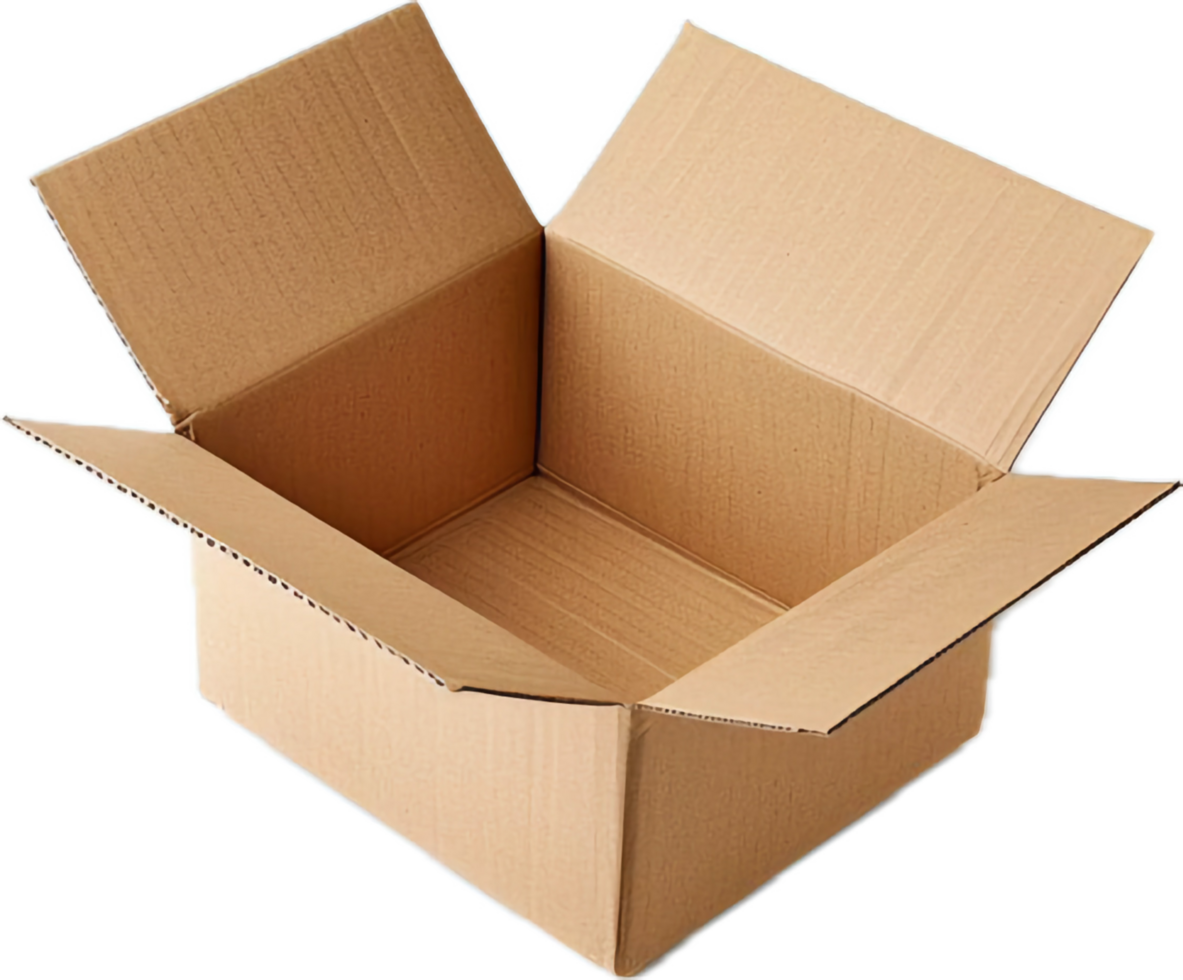 Empty Open Cardboard Box for Packing. png