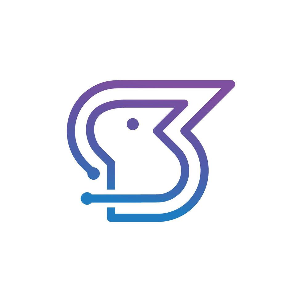 Bird design element idea with creative technology concept vector