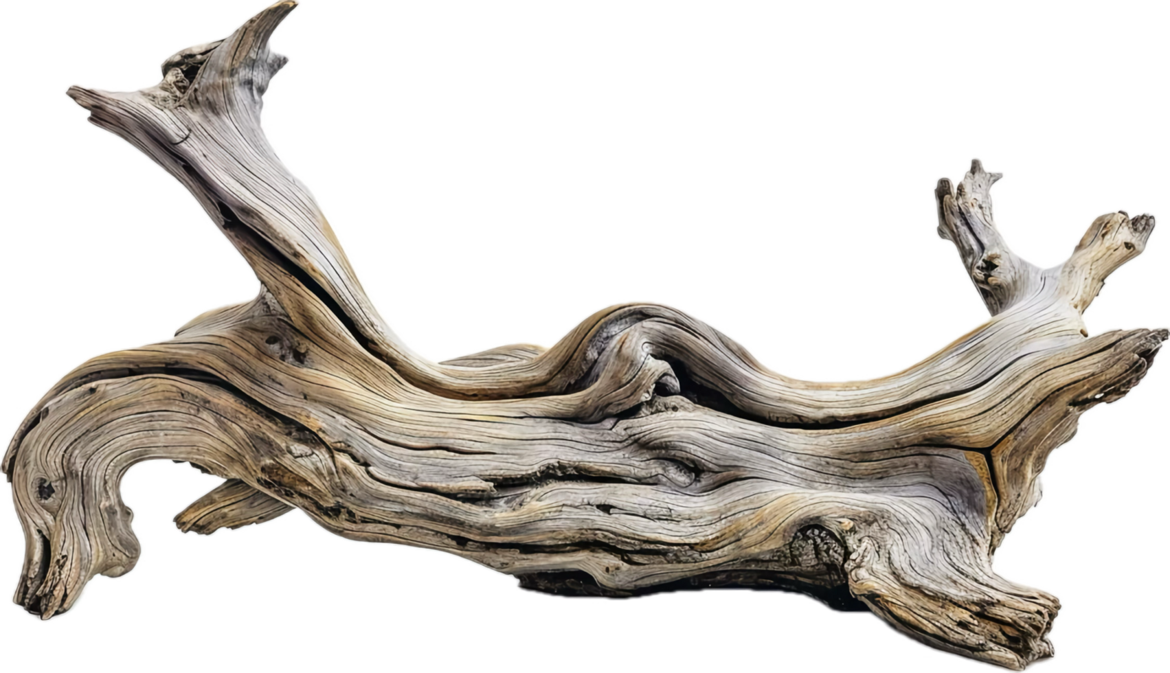 Weathered Driftwood Log. png