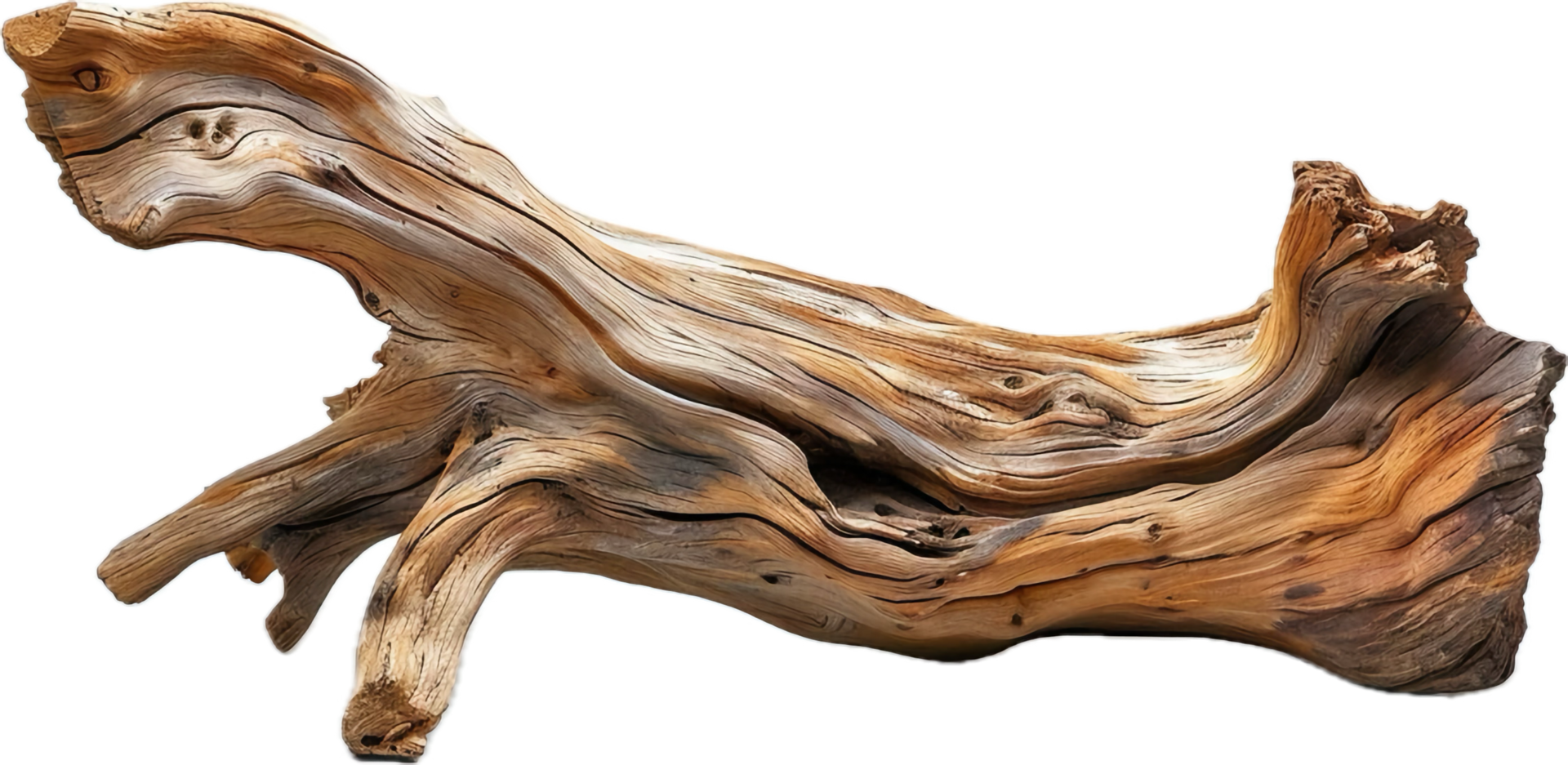 Weathered Driftwood Log. png