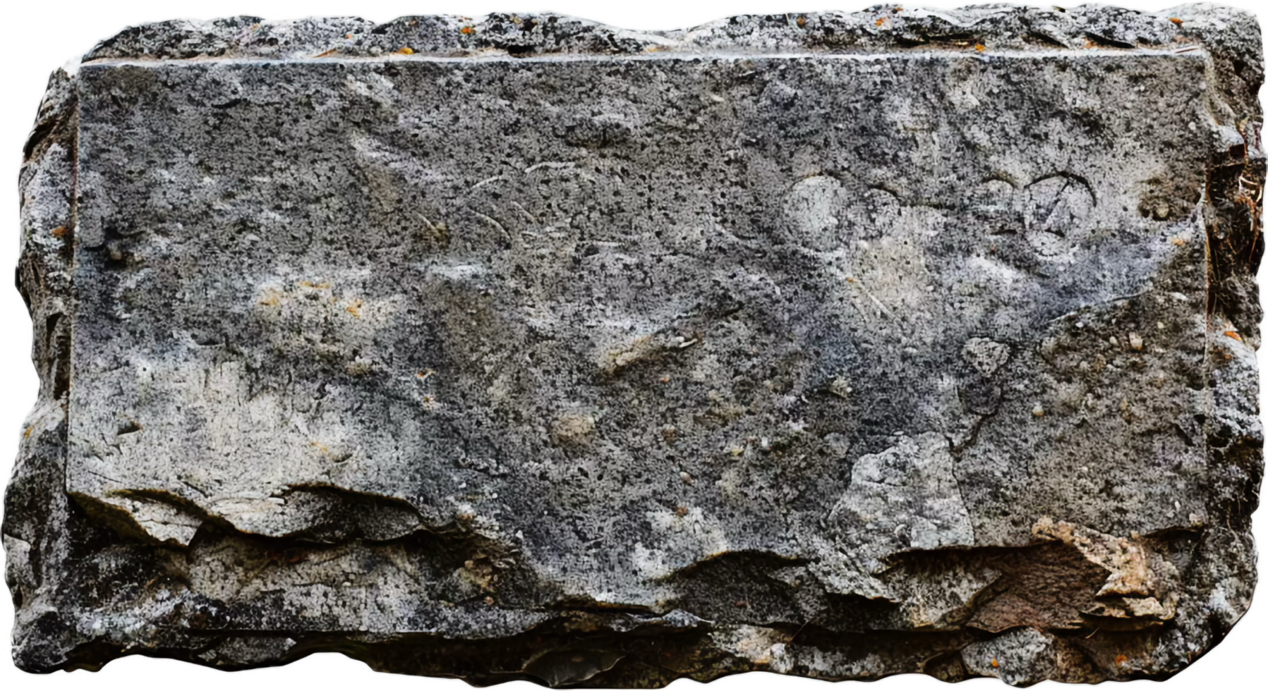 Weathered Ornate Stone Plaque. png