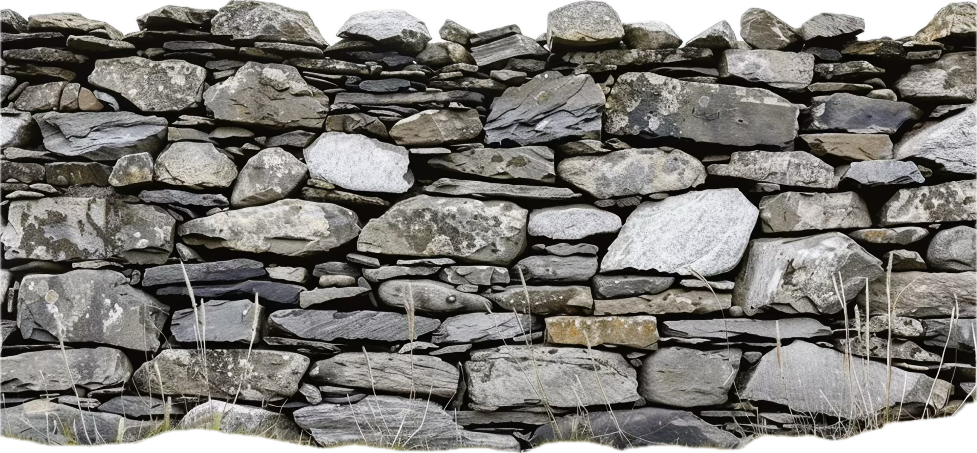 Weathered Stone Wall with Moss. png