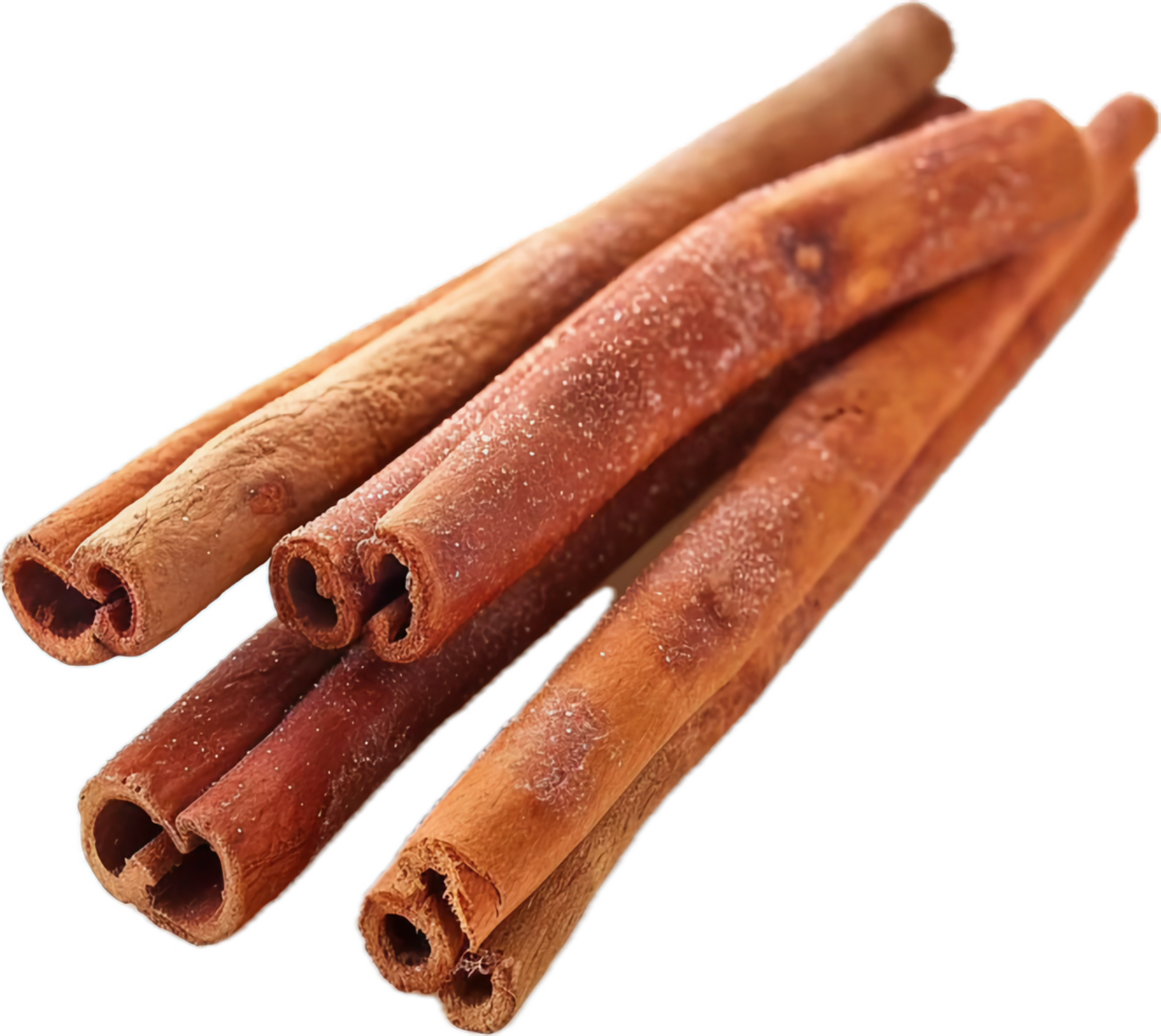Stack of Dried Cinnamon Sticks. png