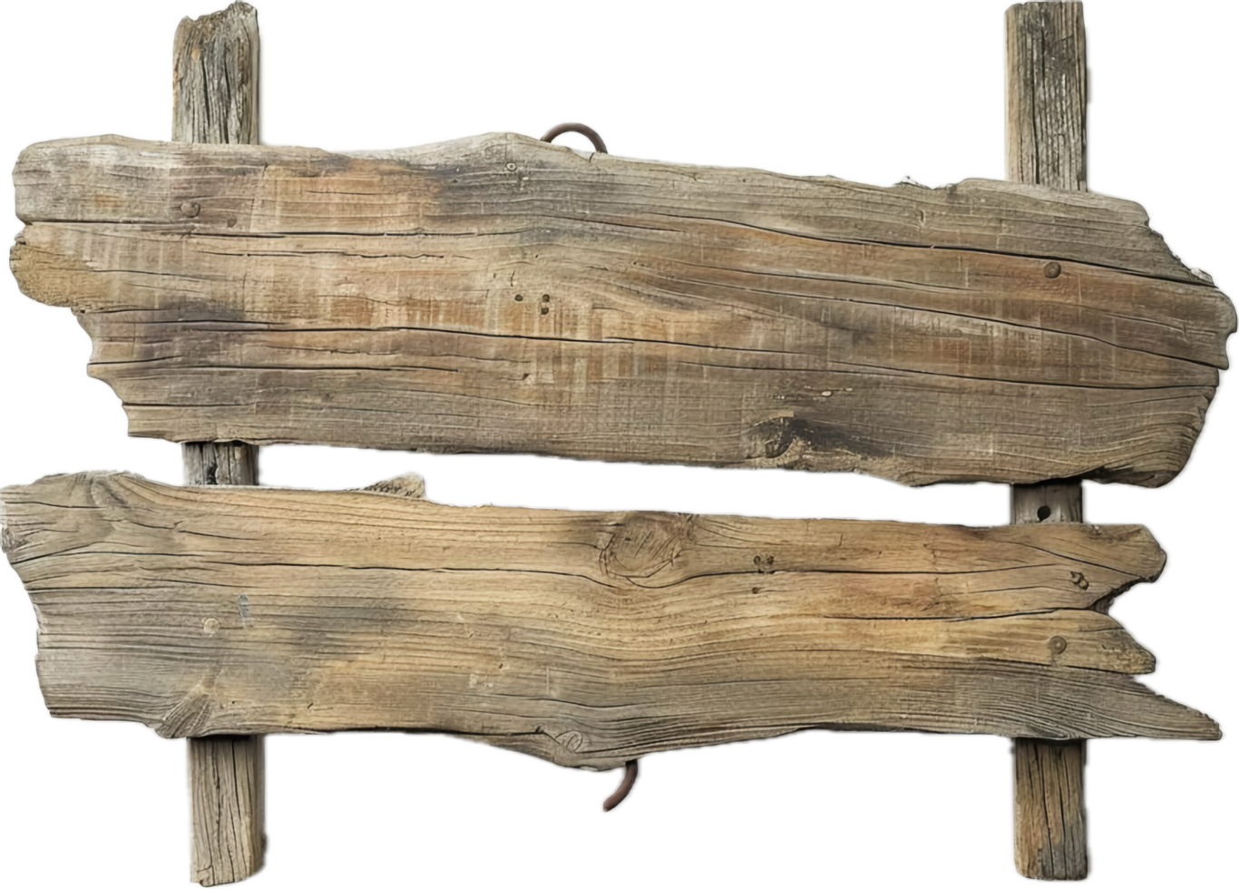 Rustic Wooden Signpost. png