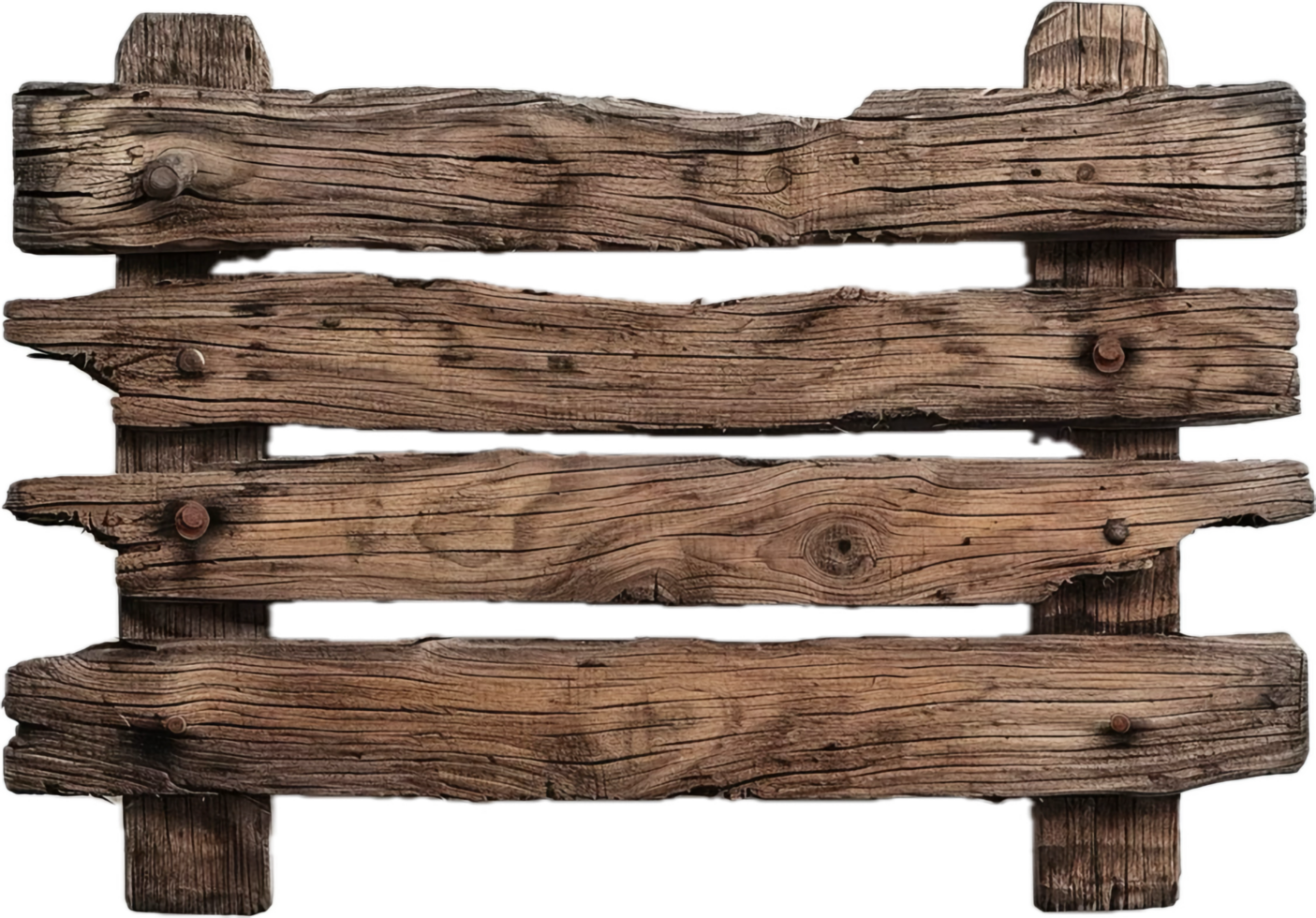 Rustic Wooden Signpost. png