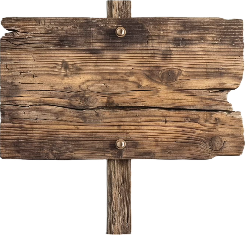 Rustic Wooden Signpost. png