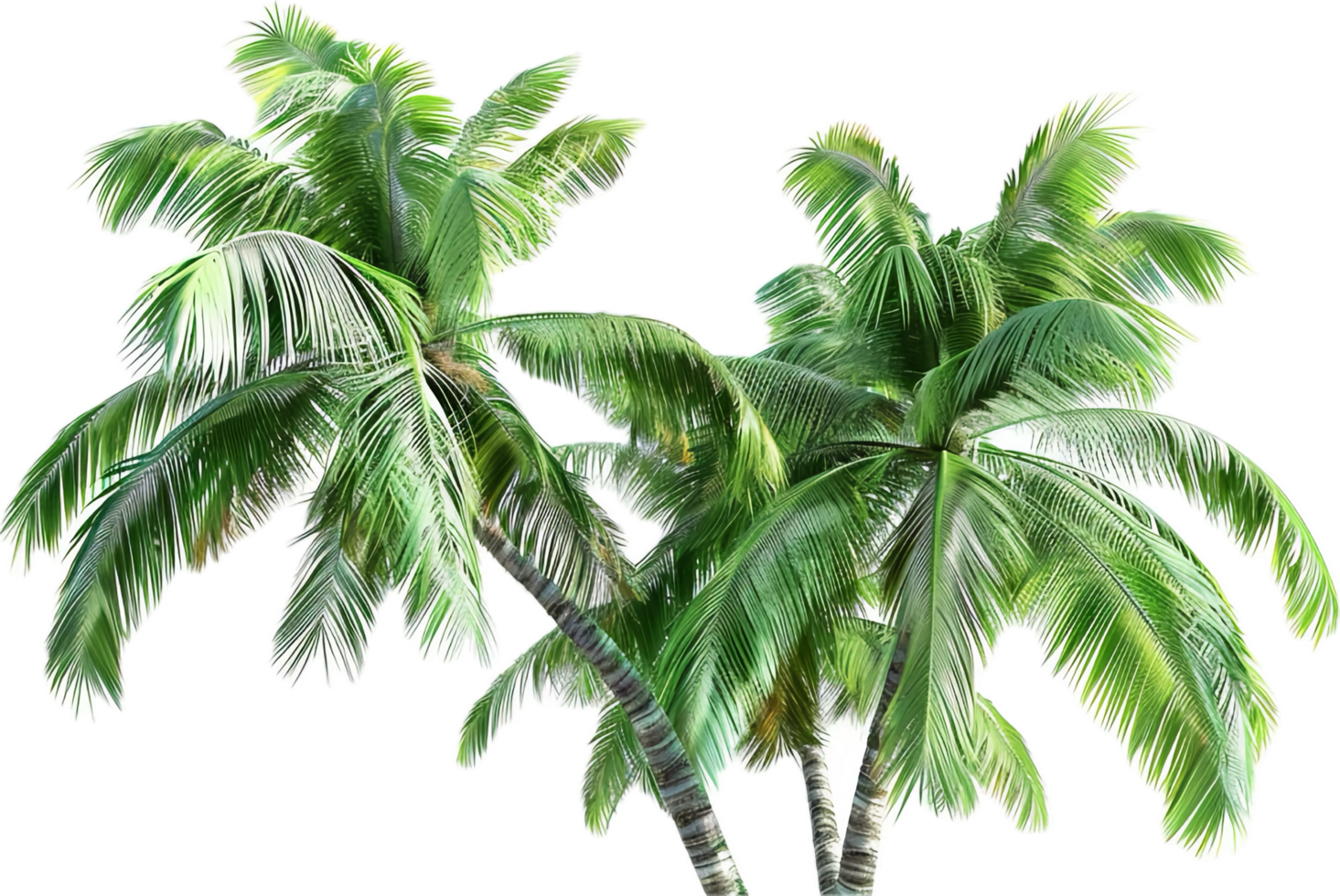 Lush Tropical Palm Trees. png