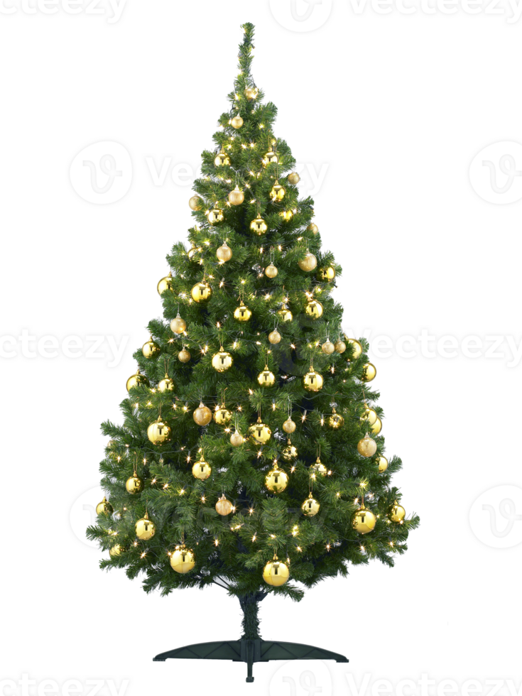 decorato Natale albero, trasparente sfondo png