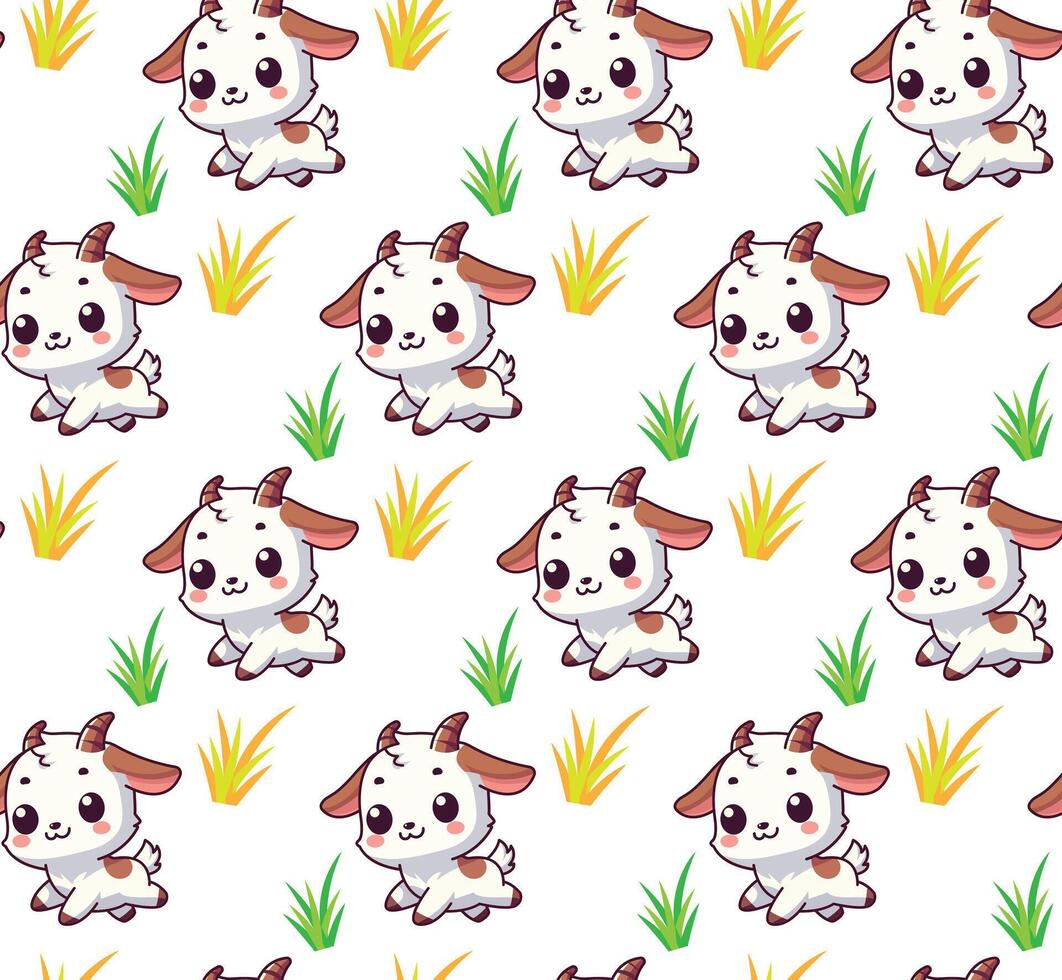 baby goat patterns vector