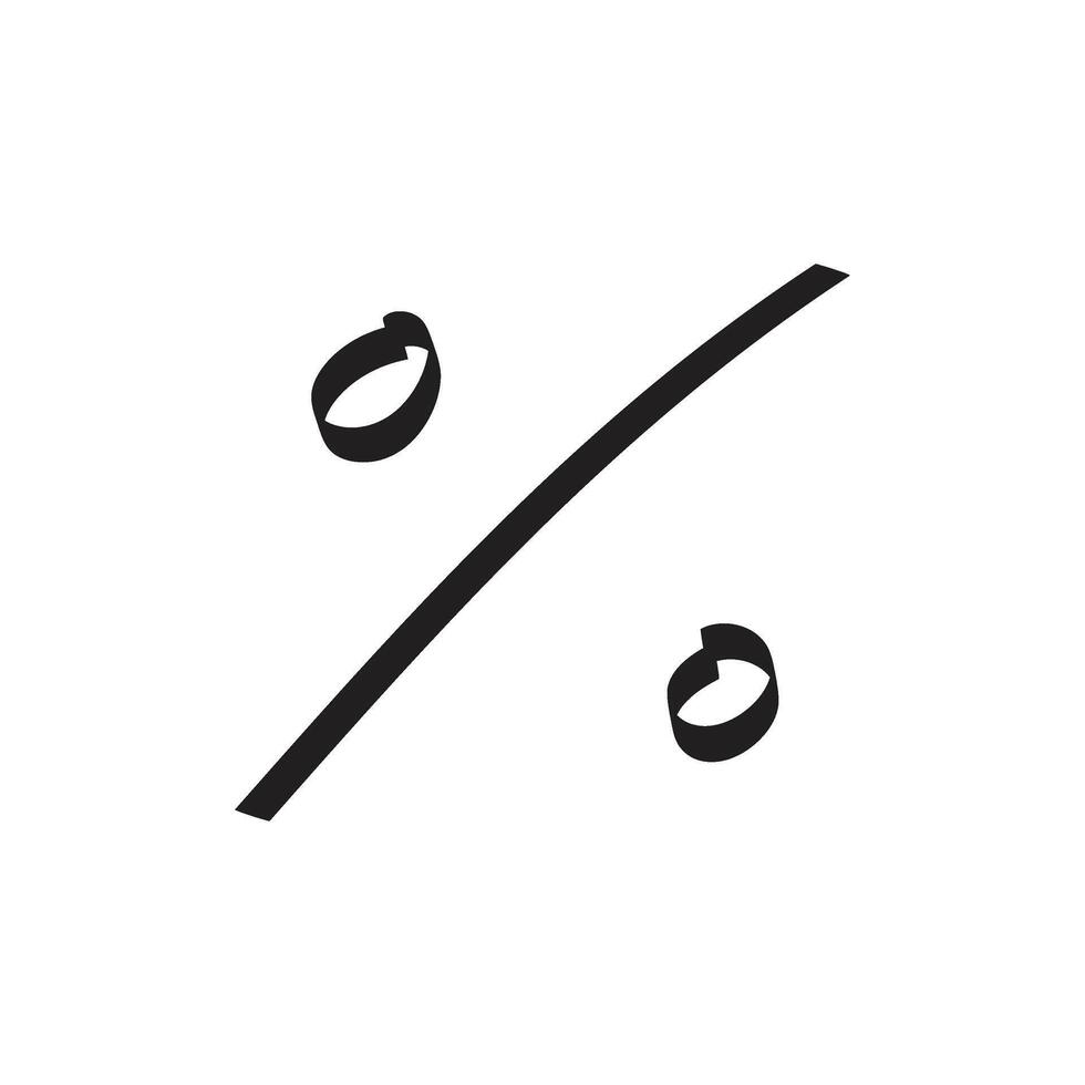 percent hand drawn line vector