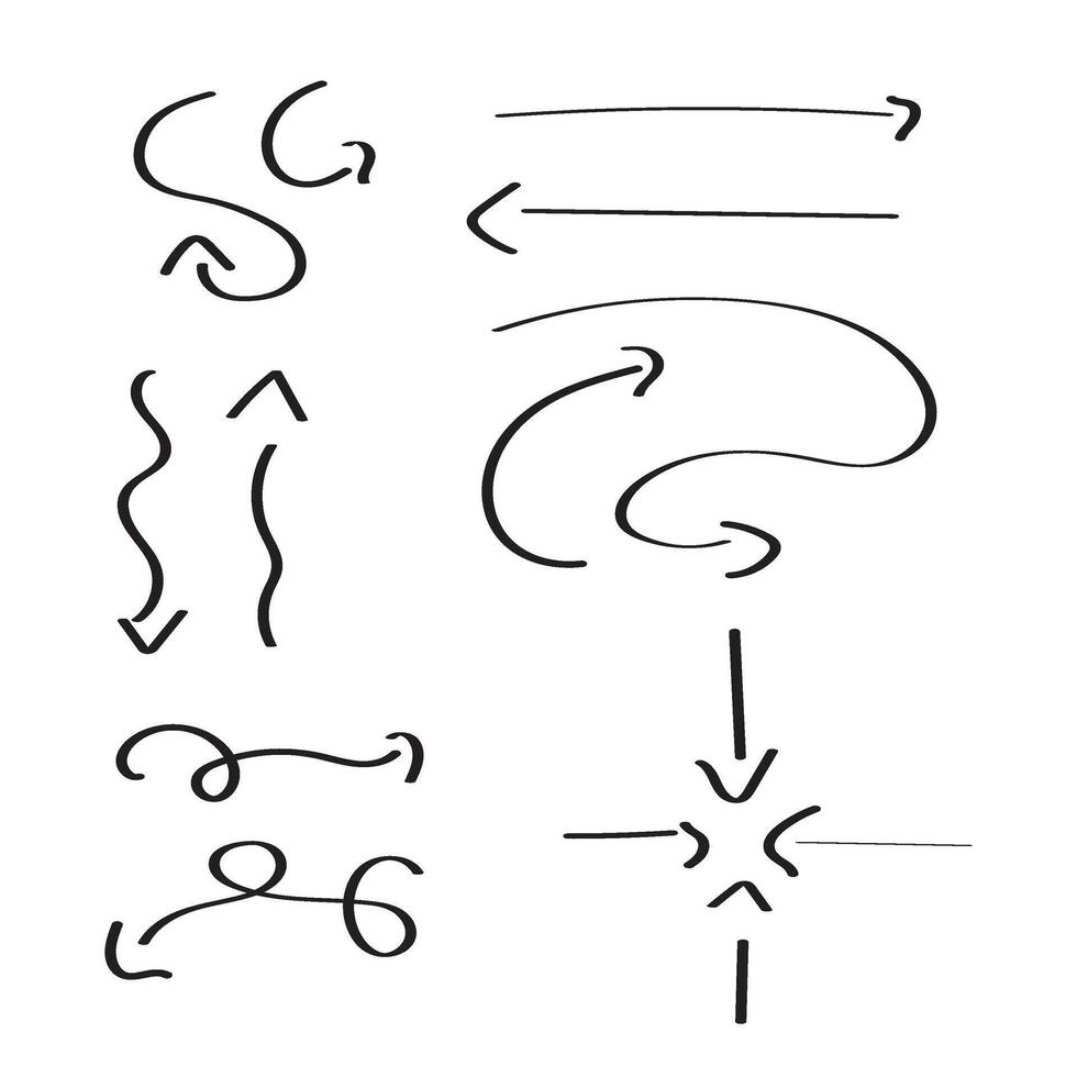 Hand drawn arrow mark vector
